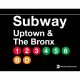 Uptown & Bronx Small Metal Sign