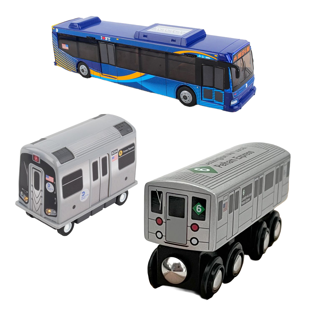 Toy Buses and Trains